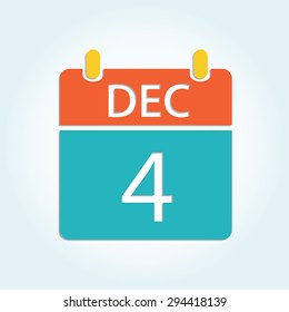 Colorful calender icon - Dec 4