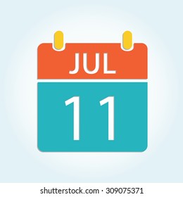 Colorful calender icon - Jul 11