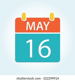 Colorful calender icon - May 16