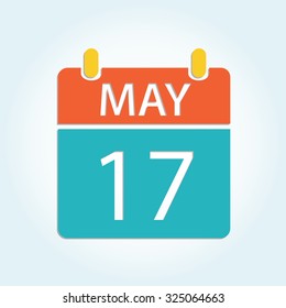 Colorful calender icon - May 17