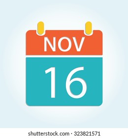 Colorful calender icon - Nov 16