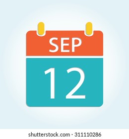Colorful calender icon - Sep 12