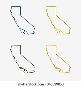 Colorful California Maps