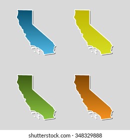 Colorful California Maps