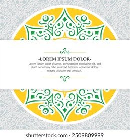 Colorful calligraphy square ornament border line