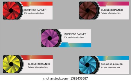 Colorful Camera banner template design