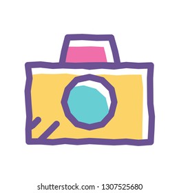 A colorful Camera doodle icon perfect for your project