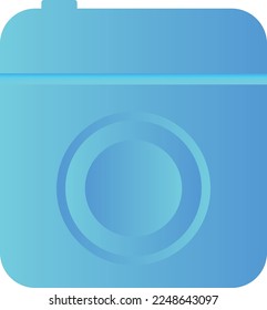Icono de cámara colorido aislado en un fondo blanco. Icono de cámara moderna