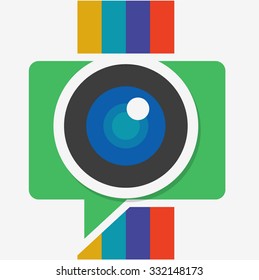 Colorful Camera Icon for Mobile Apps