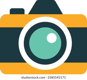 colorful camera icon, photography symbol, modern digital imaging