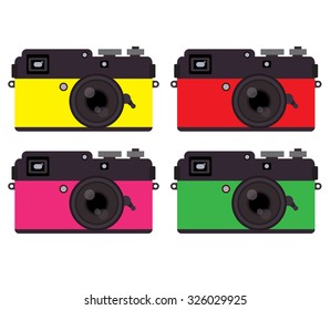 colorful camera icon vector illustrations