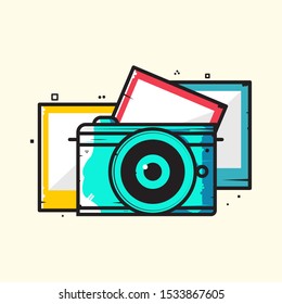 colorful camera illustrations vector 17102019