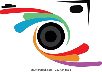 Colorful Camera Logo . creative design 