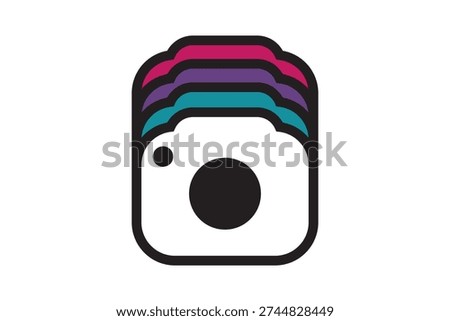 colorful camera logo icon vecto