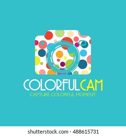 Colorful Camera Logo Template Design. Vector Illustration