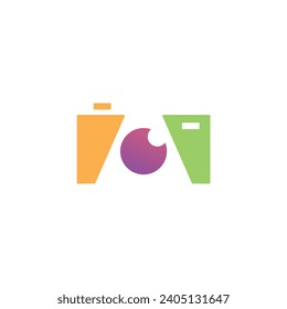 colorful camera logo template vector 
