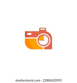 A colorful camera logo with a white background