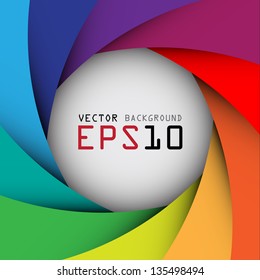 Colorful camera shutter background, Illustration eps10