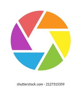 Colorful Camera Shutter in Vector