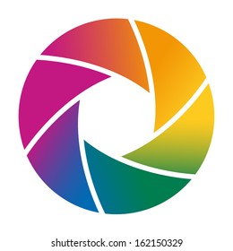 Colorful camera shutter. Vector illustration
