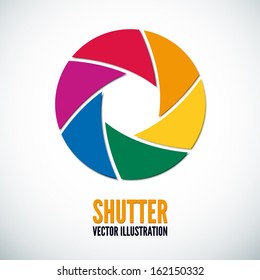 Colorful camera shutter. Vector illustration