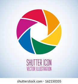 Colorful camera shutter. Vector illustration