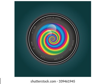  Colorful camera shutter.Vector