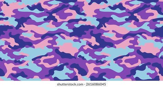Colorful camouflage pattern for clothing design. Vector military pattern