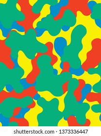 Colorful camouflage pattern.Seamless wallpaper.Abstract background.Modern military design,vector.