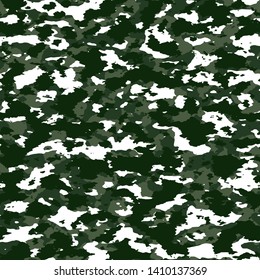 Colorful camouflage seamless pattern. Abstract vector military background.