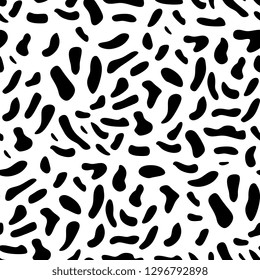 Colorful camouflage seamless pattern vector illustration. Trendy memphis repeated patterns background for fashion textile print and wrapping black and white colors.