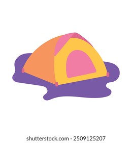 Ilustração colorida da tenda do acampamento - 04