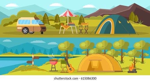 People Relaxing Outdoors Autumn Urban Park Stock Vector (Royalty Free ...
