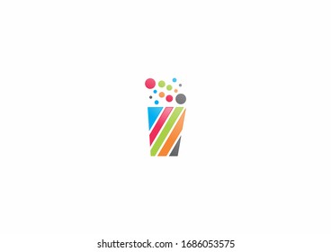 colorful can trash symbol vector graphic illustration. Fit for template design
