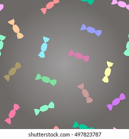 Colorful Candies Pattern. Seamless Background with Candy. Chocolate seamless