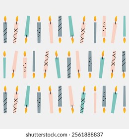 colorful candle illustration perfect for festive designs