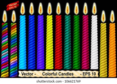 colorful candles 106450814