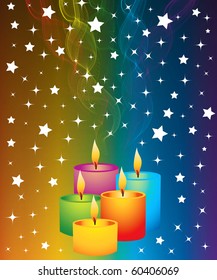 colorful candles background 2