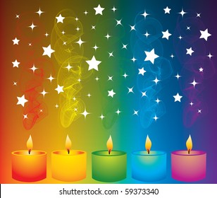 colorful candles background