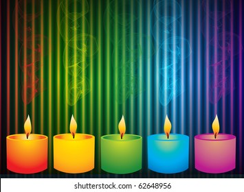 colorful candles for birthday and for other celebrations