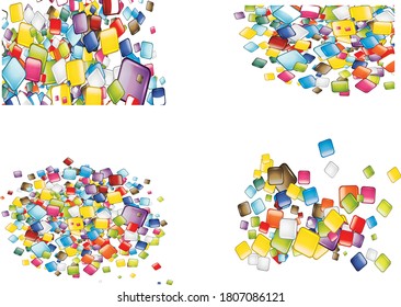 colorful candy abstract background and seamless