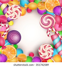 Colorful candy background.vector