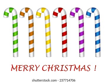 Colorful candy cane