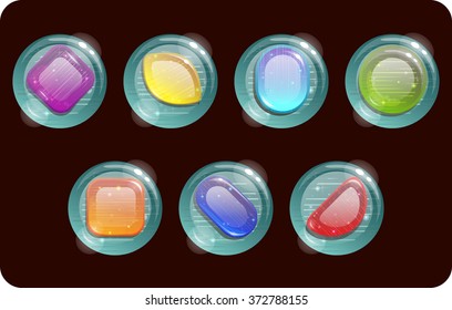 colorful candy in caramel. Vector design for app user interface