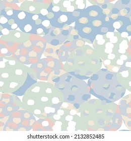 Coloridas manchas de color caramelo sin fisuras patrón vectorial. Diseño decorativo de papel de superficie pastel para tejidos, patrón vintage