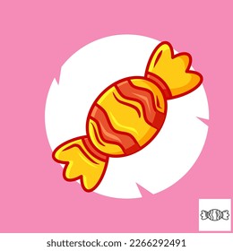 colorful candy flat illustration design