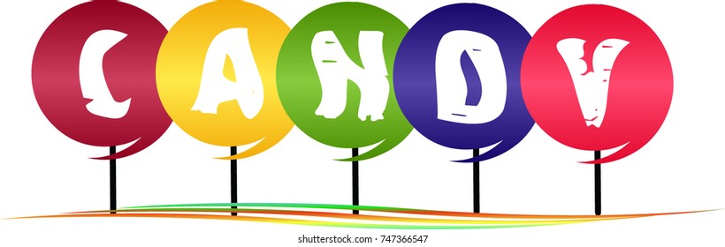 colorful candy logo
