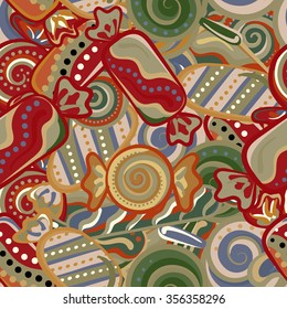 Colorful candy seamless pattern