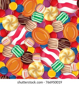 Colorful candy seamless pattern