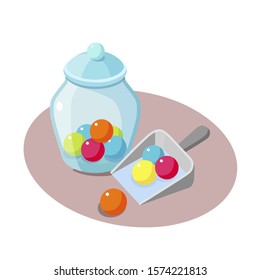 colorful candy vector isolated design on background.